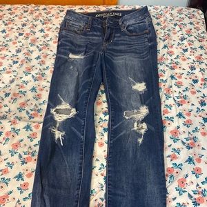 American Eagle Womens Distressed Skinny Jeans